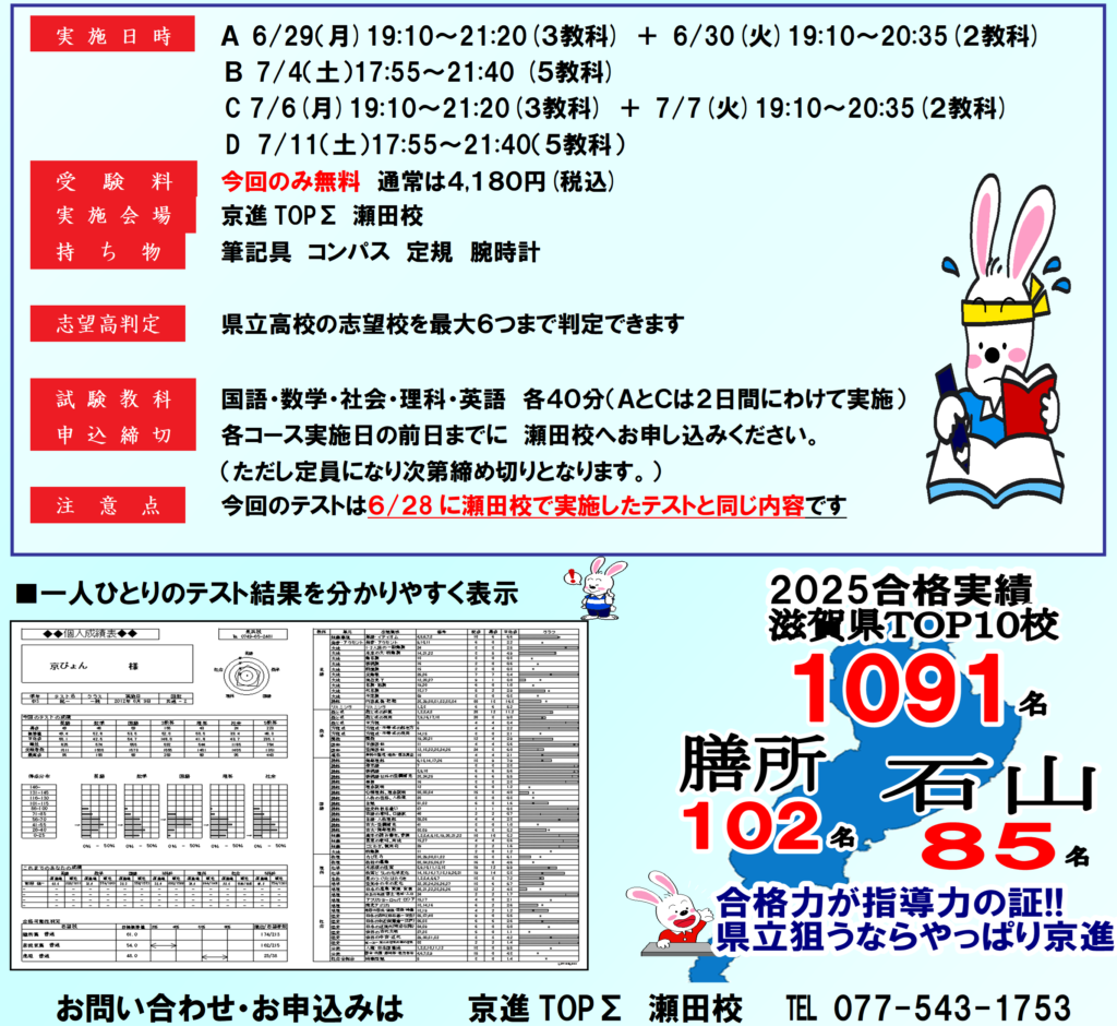 瀬田校 | 学習塾なら京進の中学高校受験TOPΣ