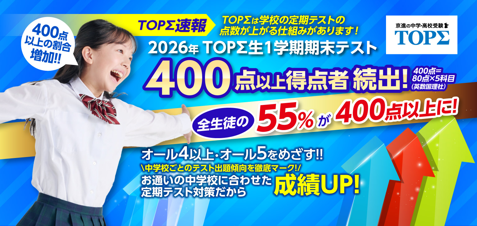 TOPΣ　一学期期末テスト結果　速報（7/19現在）