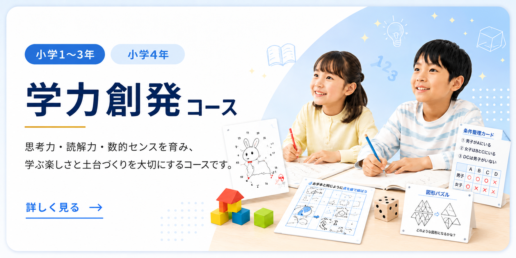勝川校の学力創発コースの案内バナー